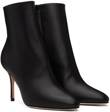 Starostlivosť o obuv Manolo Blahnik Manolo Blahnik Insopo Leather Ankle Boots Čierna | 319-1187, 3