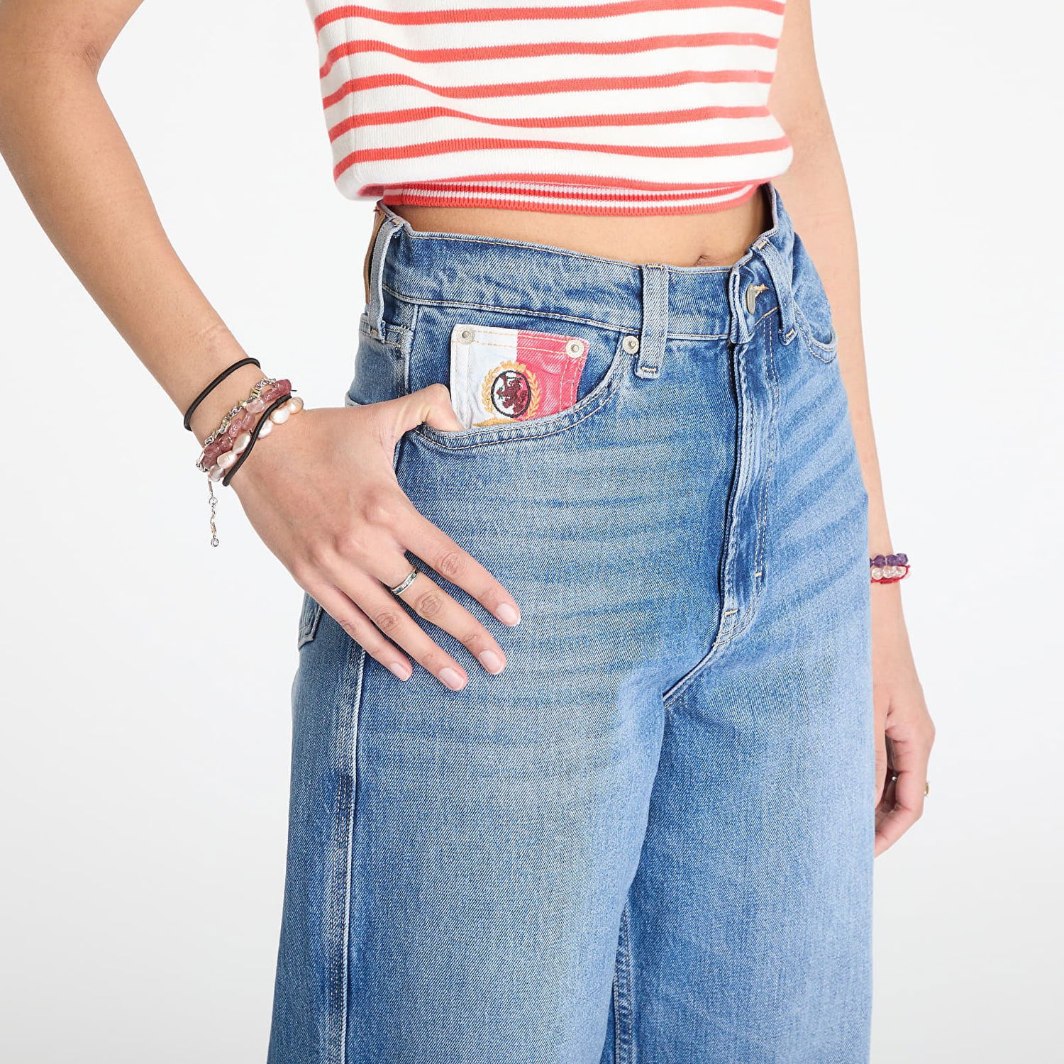 Džínsy Tommy Hilfiger Tommy Jeans Claire High Rise Wide Leg Jeans W25/L30 Modrá | DW0DW21293 1A5, 1