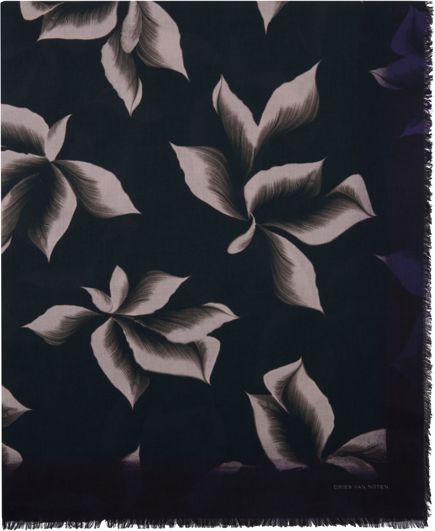 Šál Dries Van Noten Dries Van Noten Printed Cotton Scarf Fialová | 251-021302-1009, 0