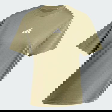 Tričko adidas Performance Cotton T-Shirt With 3 Stripes Zelené | JE1229, 4