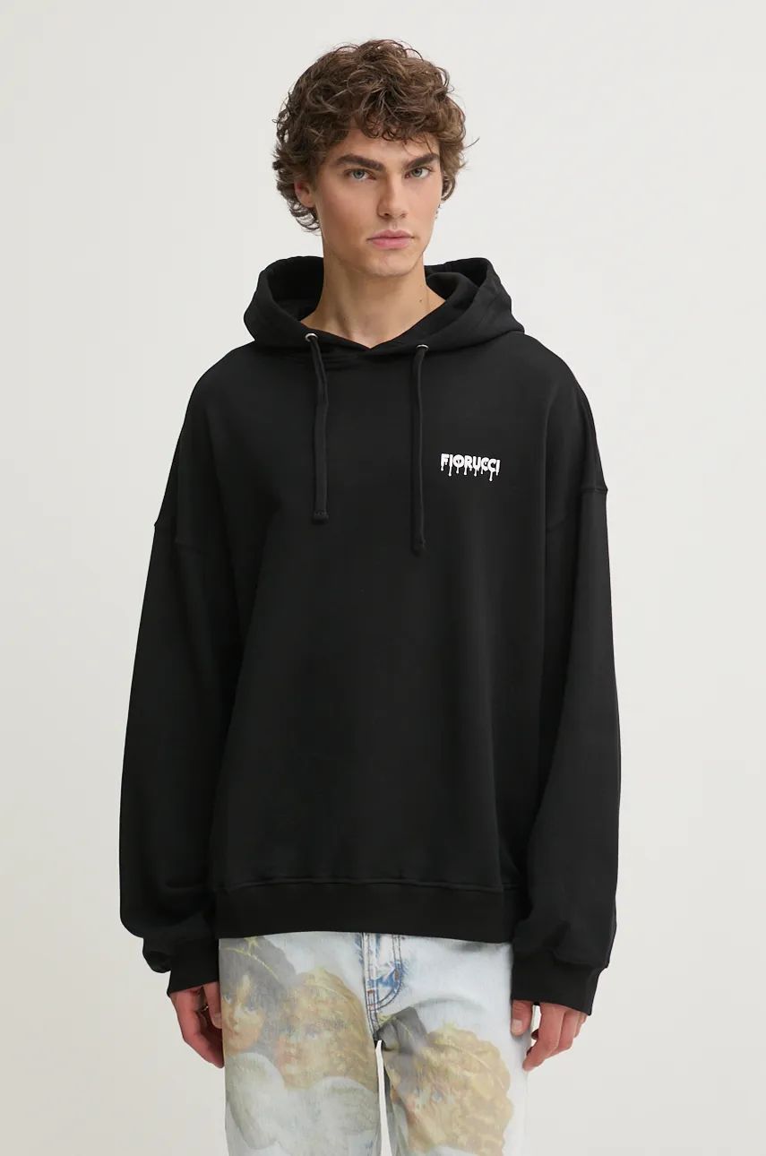 Mikina Fiorucci Men's Graphic Print Hoodie Čierna | U01FPSHO092CJ05BK04, 0