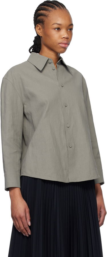 Košeľa Jil Sander Jil Sander Cropped Linen Shirt Zelené | J02DL0205_J60001, 1