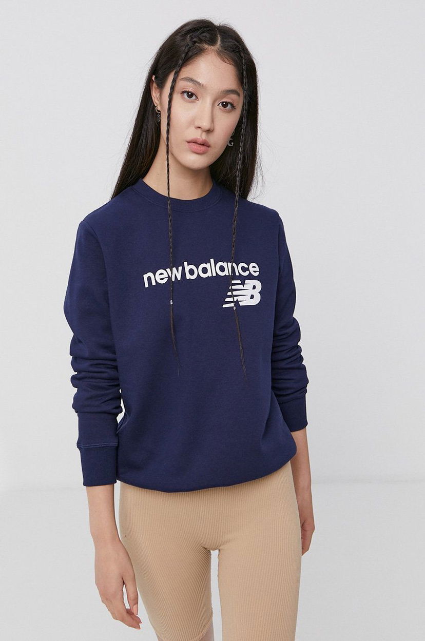 Sveter New Balance Sweatshirt with Logo Navy | WT03811PGM