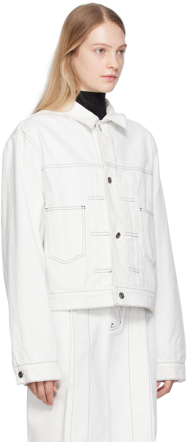 Bunda We11done We11done Tucked Denim Jacket Biela | WD-DJ3-23-338-M-IC, 1