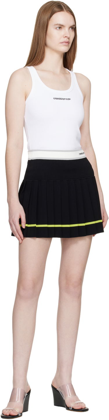 Tielko Casablanca Ribbed Tank Top Biela | W-SP26-JTS-039-02, 4