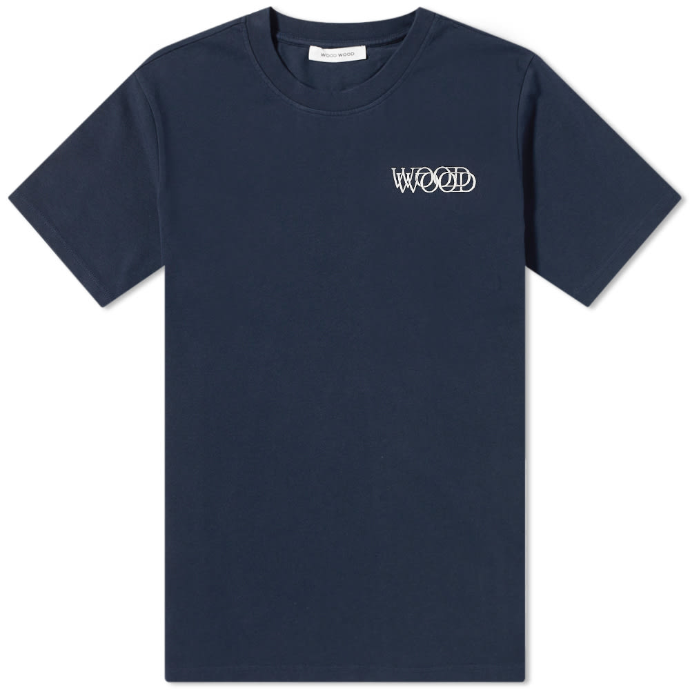 Tričko WOOD WOOD Sami Double Logo Tee Navy | 12225712-2491-7000, 0