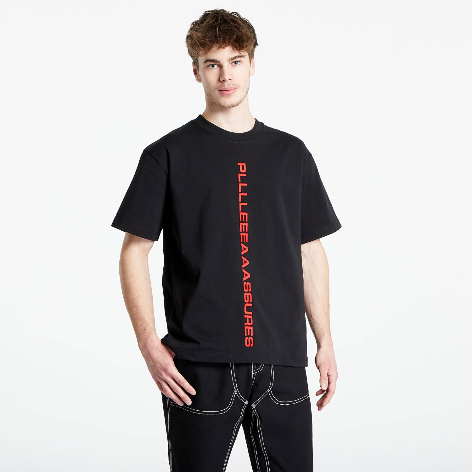 Tričko Pleasures Drag Heavyweight T-Shirt Čierna | P23W034 BLACK, 0