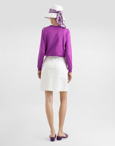 Sukňa Dolce & Gabbana Dolce & Gabbana Stretch Mat Mini Skirt Biela | F4C7ETFU9AUW0001, 2
