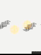 Gold-Tone Crystal Ball Stud Earrings