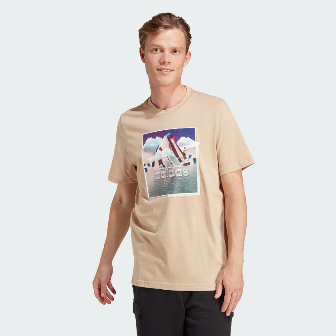 Tričko adidas Performance Men's Graphic T-Shirt Béžová | IM8320, 0