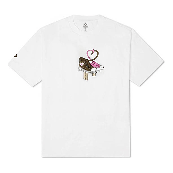 Tričko Converse Sports Round Neck Short Sleeve T-Shirt Biela | 10023156-A02