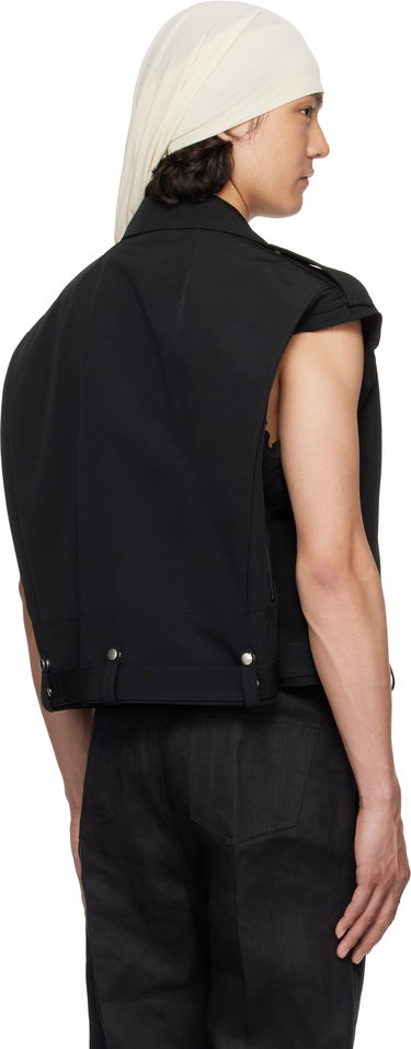 Vesta Rick Owens Rick Owens Bauhaus Stooges Cropped Vest Čierna | RL01E5716 PCVS, 2