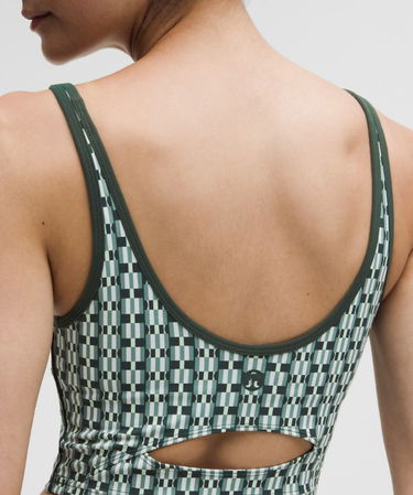 Súprava lululemon Geometric Pattern Cropped Tank Top B/C Cups Medium Support & Tennis Skirt Set Zelené | prod20002043, 4