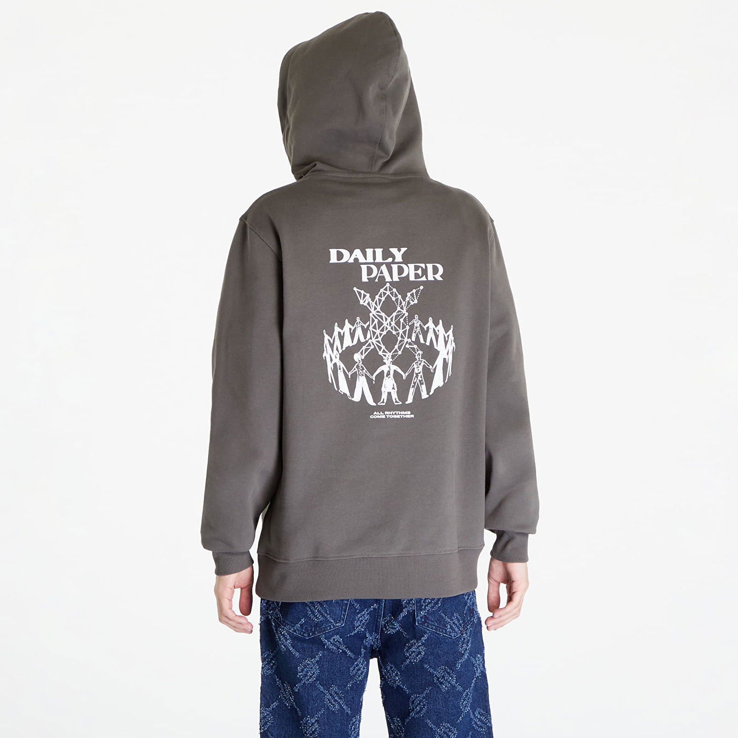 Mikina DAILY PAPER Hand In Hand Hoodie Zelené | 2411101, 1