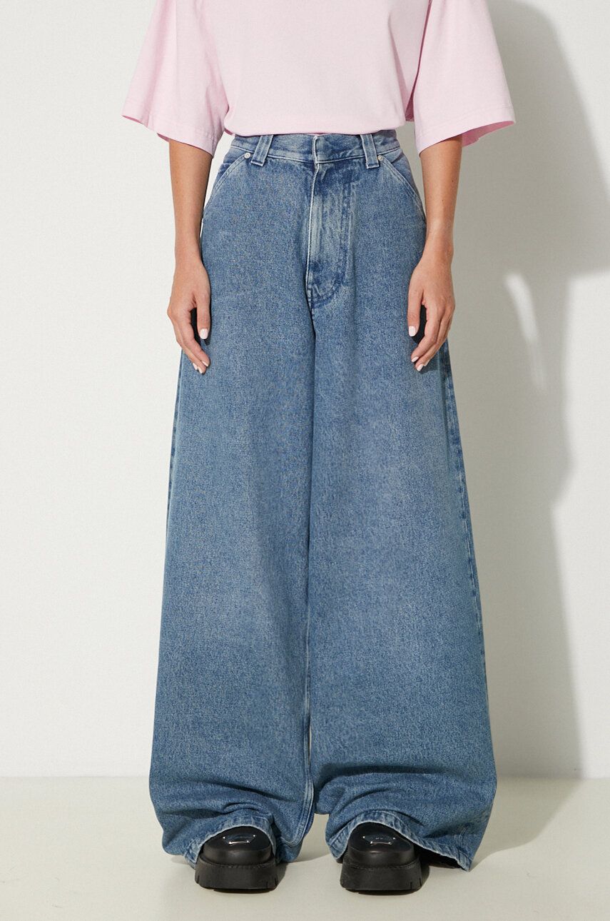 Džínsy Ambush High Waist Baggy Jeans Modrá | BWYB004F24DEN0024000, 0