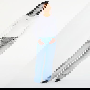 Tričko GAP Long Sleeve Ribbed Logo Top Biela | 805668-00, 3