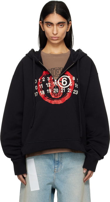 Mikina Maison Margiela MM6 Maison Margiela Lunar New Year Capsule Zip-Up Hoodie Čierna | S62GU0136 M25014, 0