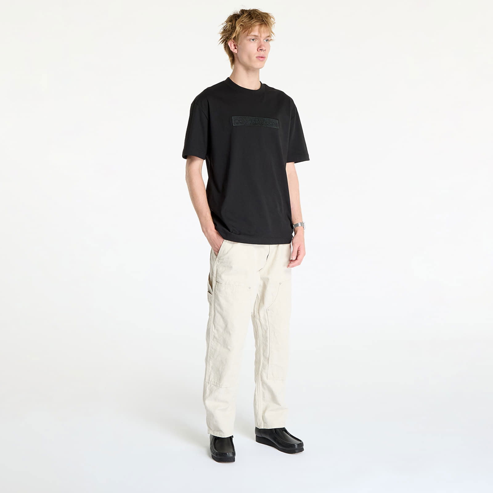 Embroidered Box Tee Black