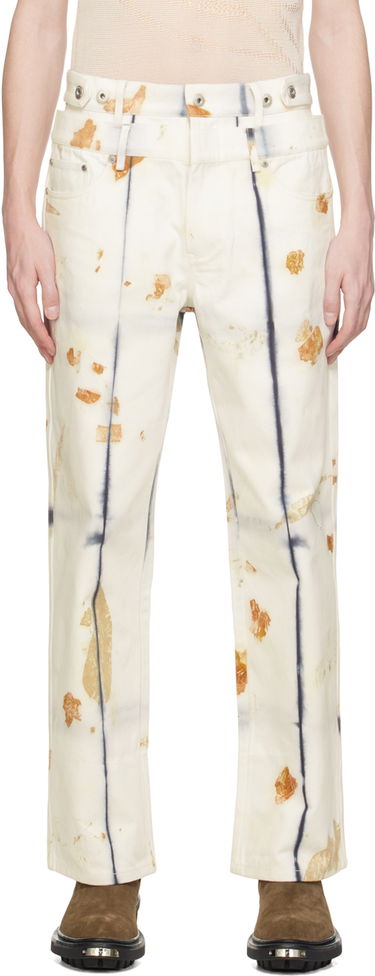 Džínsy Feng Chen Wang Feng Chen Wang Plant-Dyed Jeans Biela | FUS17TR20, 0