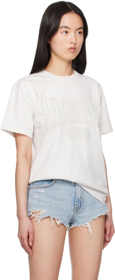 Tričko Alexander Wang Alexander Wang.t Distressed Logo T-Shirt Šedá | 4CC2251542, 4