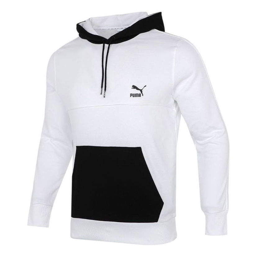 Mikina Puma CLSX ColBlock Hoodie Biela | 534158-52