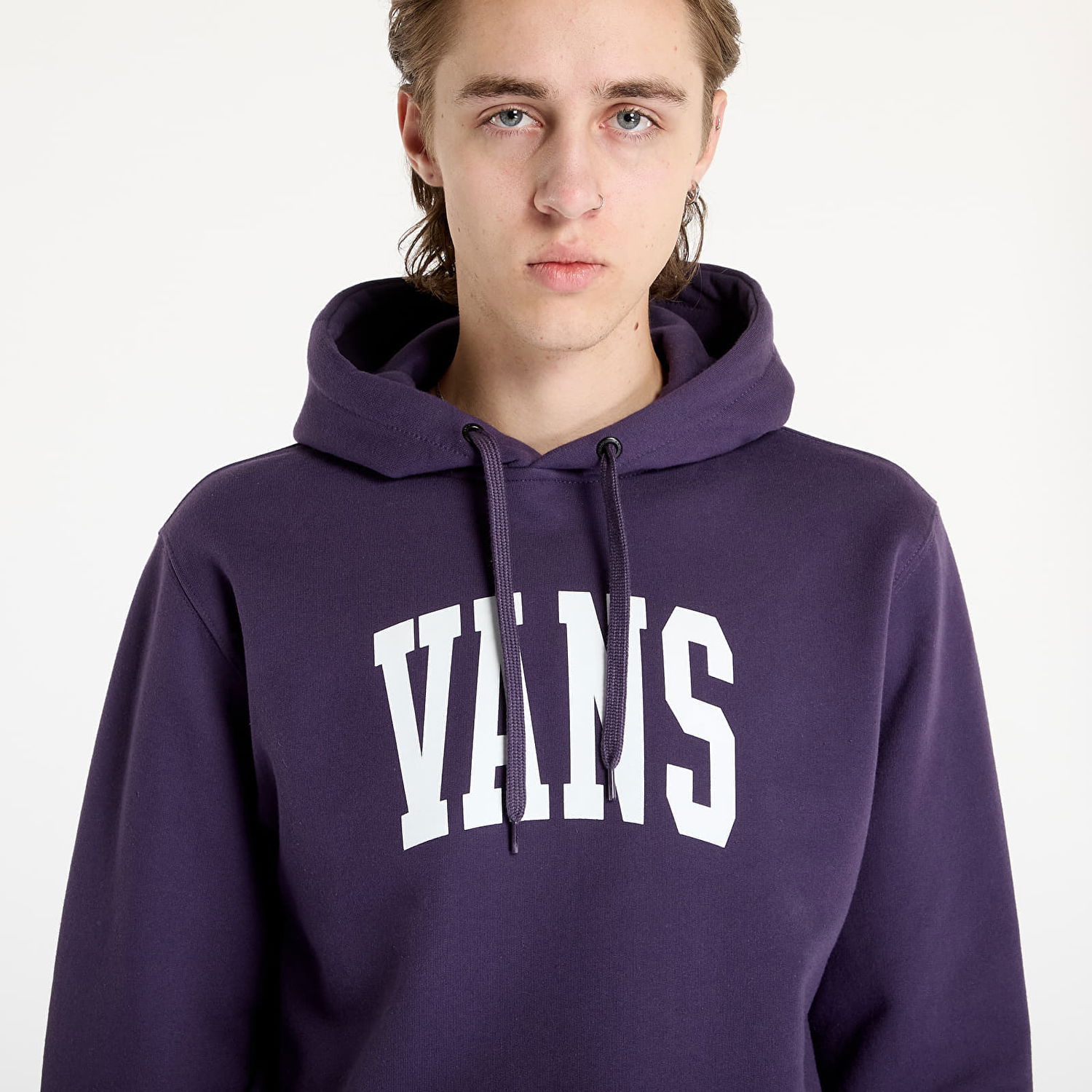 Mikina Vans Arched Pullover Hoodie Fialová | VN000HNW11E, 1