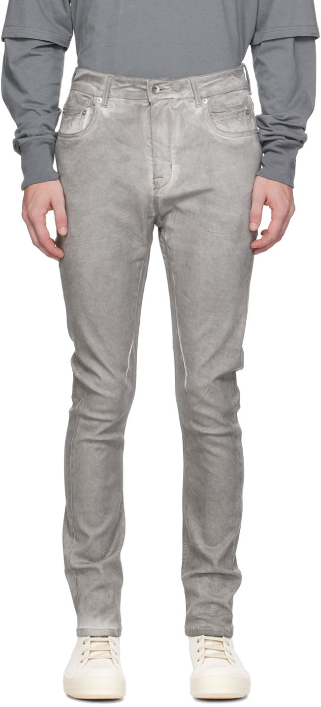 Džínsy Rick Owens Off-White Porterville Detroit Cut Jeans Šedá | DU02D2366 HSCF, 0