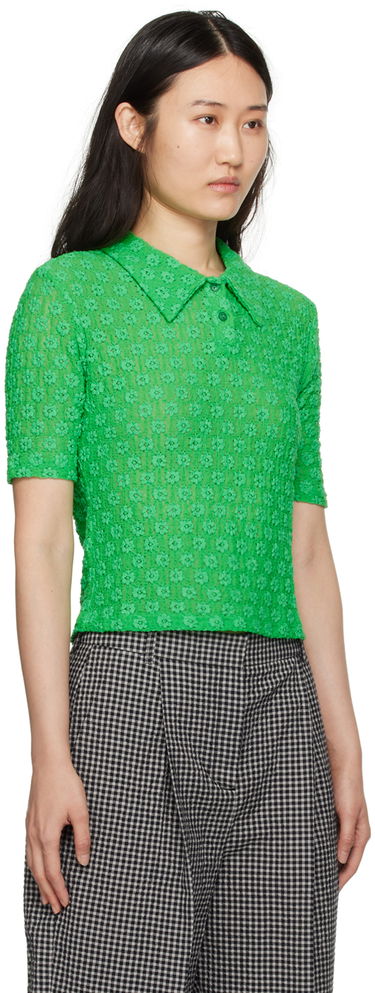 Polo tričko YMC Floral Polo Zelené | Q2WAP, 1