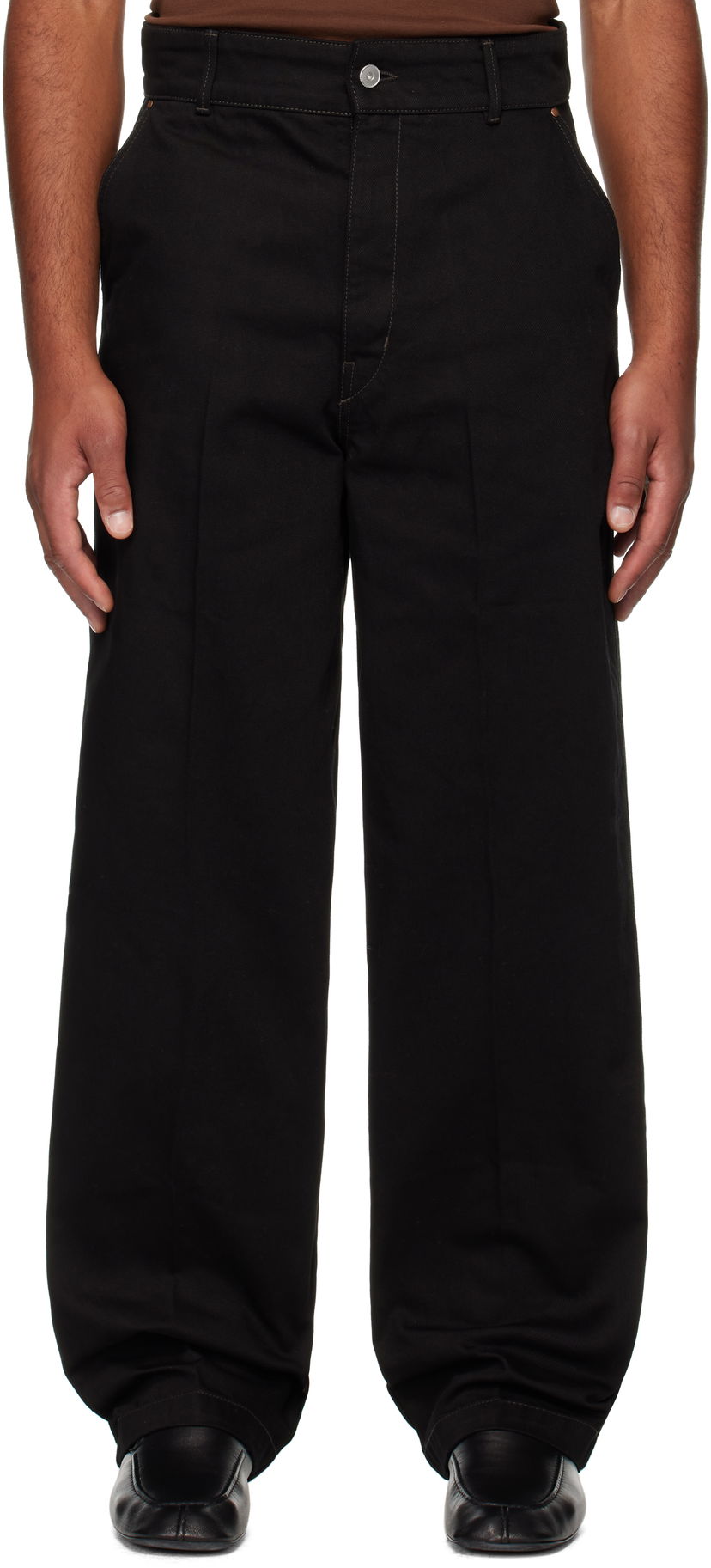 Džínsy LEMAIRE LEMAIRE Maxi Barrel Workwear Jeans Čierna | PA1261 LD1055