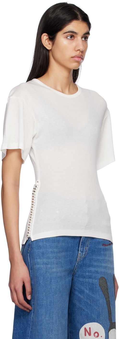 Tričko Stella McCartney Stella McCartney Chain T-Shirt Biela | 6J01043SPX03, 1