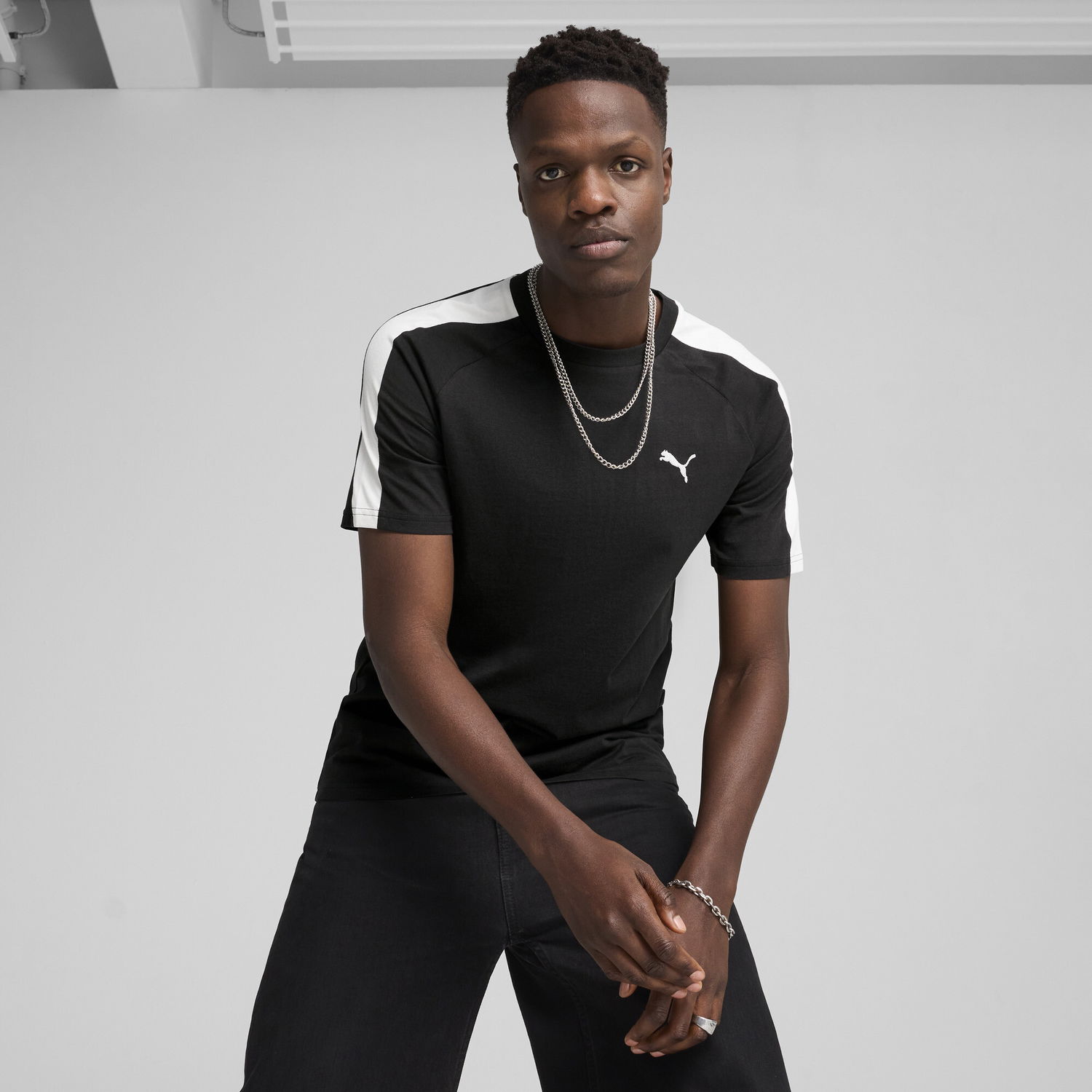 Tričko Puma T7 T-Shirt Čierna | 629592_01, 0