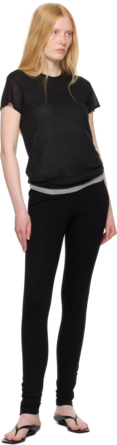 Tričko TOTEME TOTEME Silk T-Shirt Čierna | 252-WRT0476-YA0173, 3