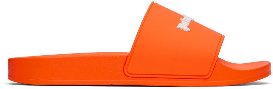 Tenisky a topánky Palm Angels Orange Logo Pool Slides Oranžová | PMIC011F24MAT0016666, 0