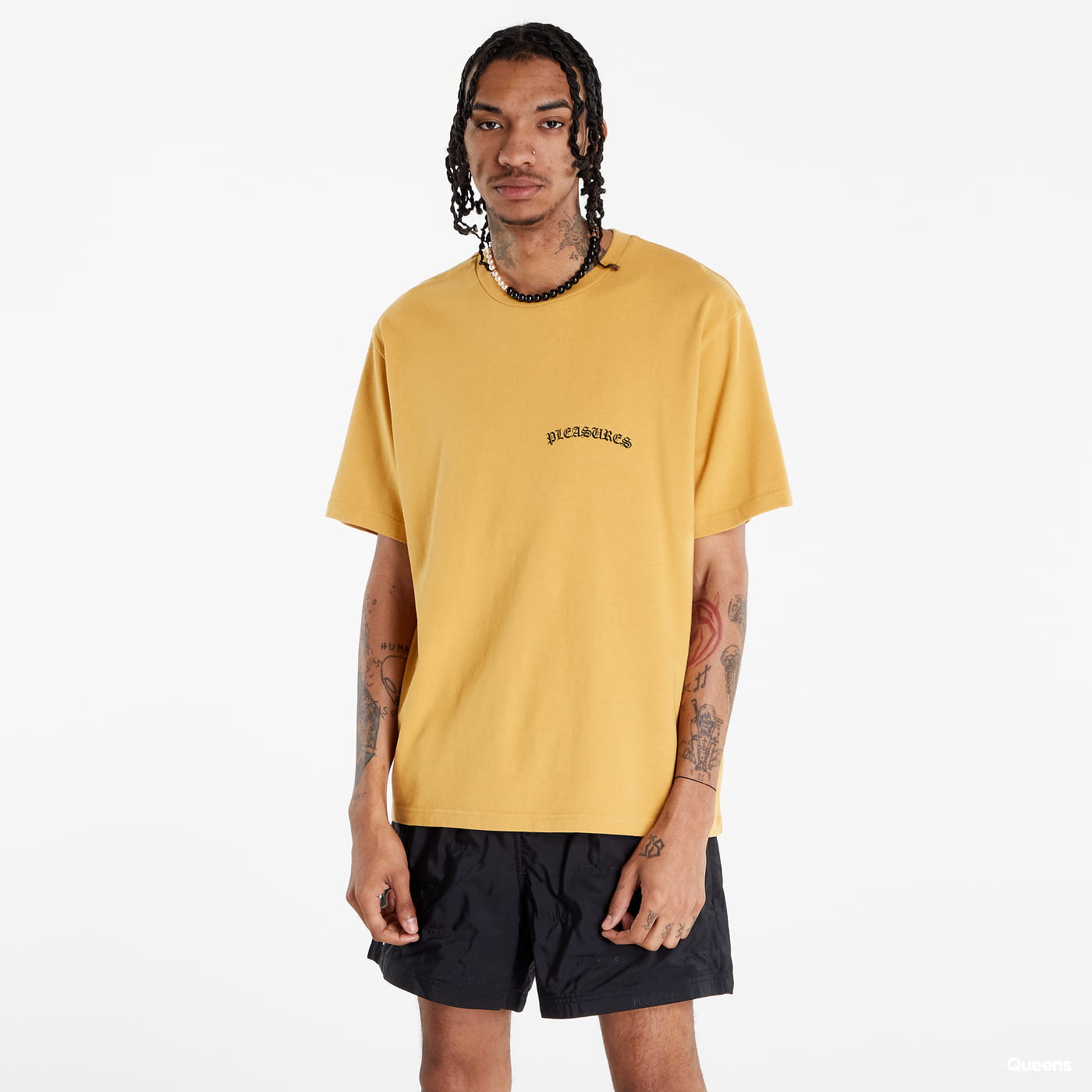 Tričko Pleasures Neural Heavyweight Shirt Žltá | P22SU012 squash, 0