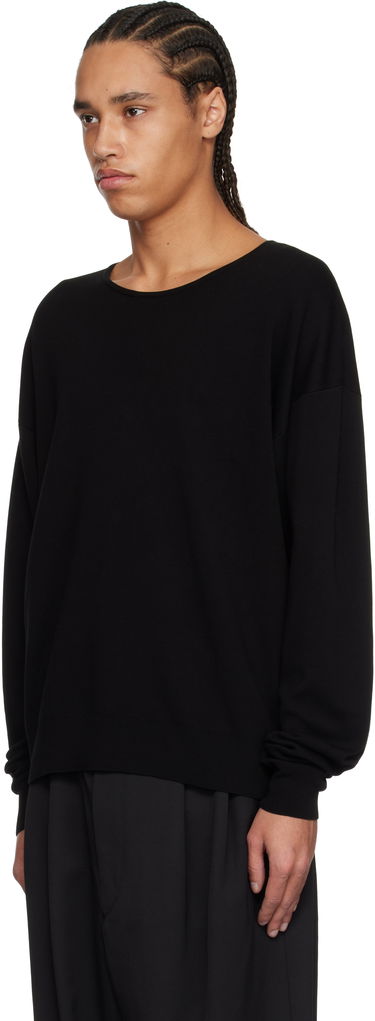 Sveter LEMAIRE Lemaire Fine Cotton Long Sleeve Sweater Čierna | TO1373 LK1041, 3