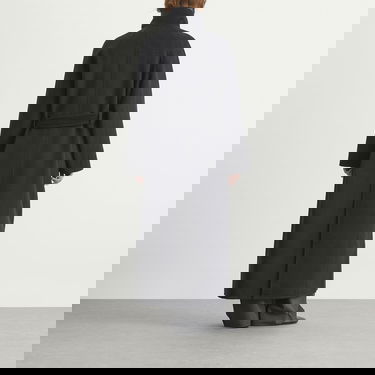 Kabáty Samsoe Samsoe Sahanne Double-Breasted Belted Long Coat with Stand Collar Čierna | F25300153-CLR000021, 3