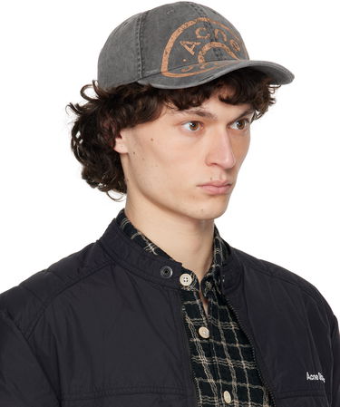 Šiltovka Acne Studios Printed Logo Baseball Cap Šedá | C40393-, 3
