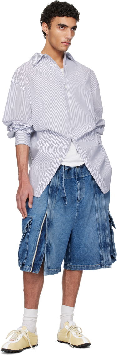 Košeľa HED MAYNER Hed Mayner Striped Poplin Shirt Modrá | HMMA60013B-HA167, 3