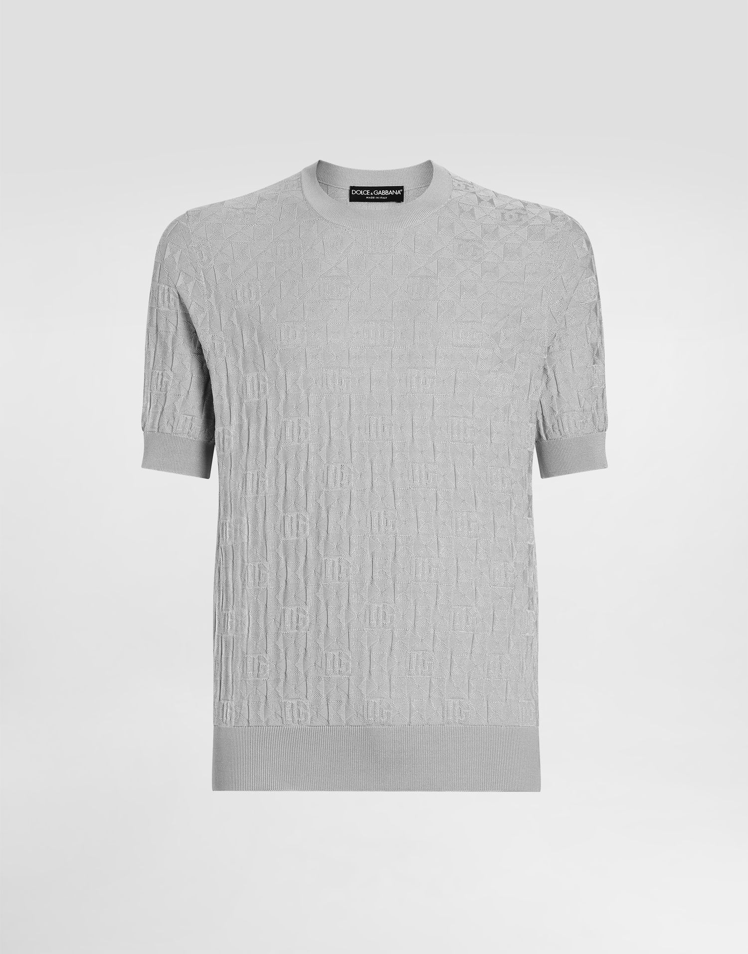 Sveter Dolce & Gabbana Dolce & Gabbana Silk Short Sleeve Sweater Šedá | GXX03TJBSLXN0038, 0