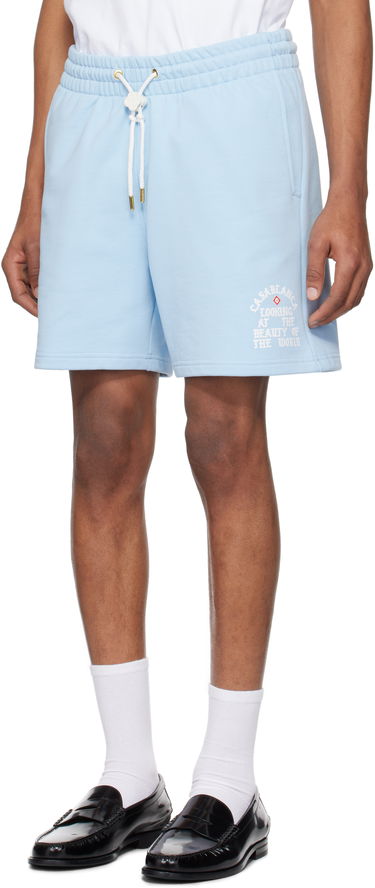 Šortky Casablanca Casablanca 'Beauty Of The World' Sweat Shorts Modrá | MS25-JTR-003-03, 3