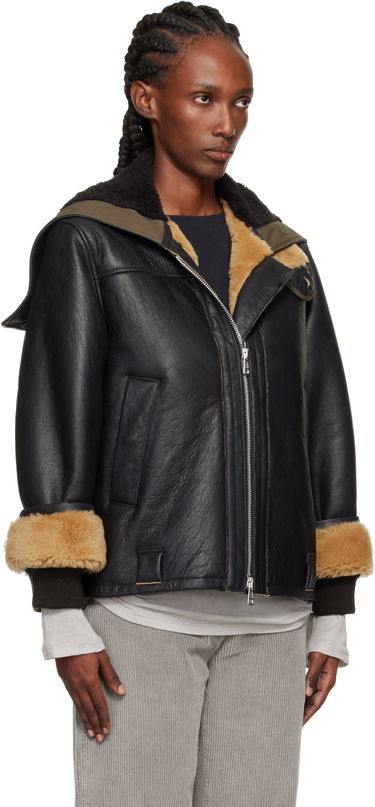 Bunda OUR LEGACY Our Legacy Blizzard Shearling Leather Jacket Čierna | W4259BN, 1