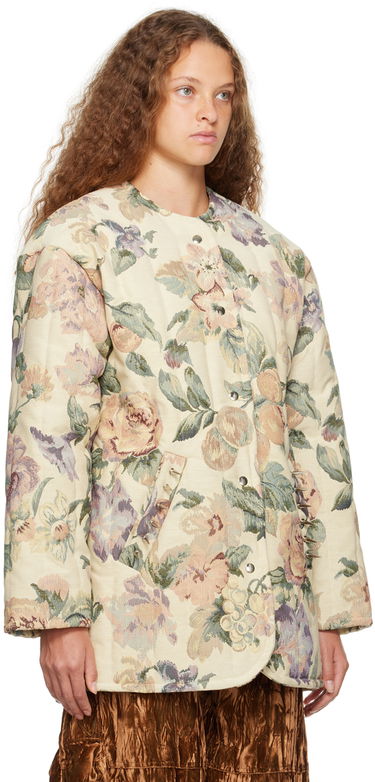 Prešívaná bunda Collina Strada Collina Strada Foxglove Floral-Print Puffer Jacket Béžová | XX5213, 1