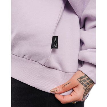 Mikina Karl Kani Woven Signature Glitter OS Hoodie Fialová | KK61210049, 7