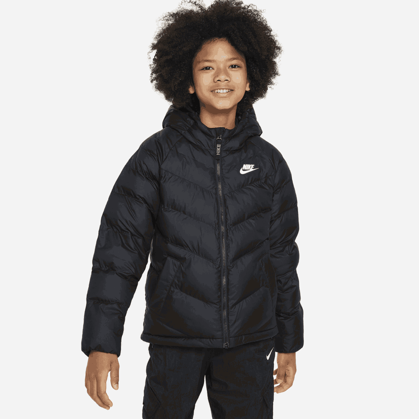 Prešívaná bunda Nike Nike Sportswear Hooded Synthetic-Fill Jacket Čierna | FN7730-010