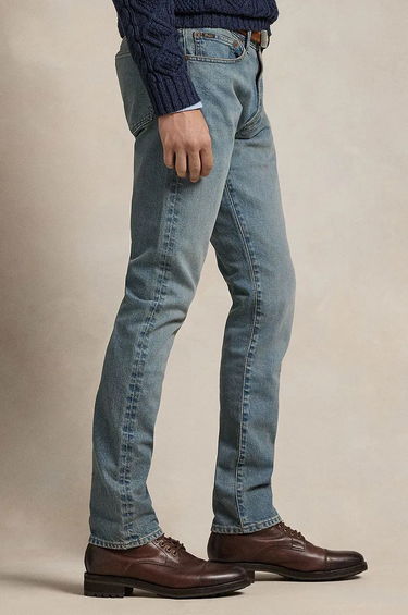 Džínsy Polo by Ralph Lauren Slim Fit Light Wash Denim Jeans Modrá | 710956084, 3
