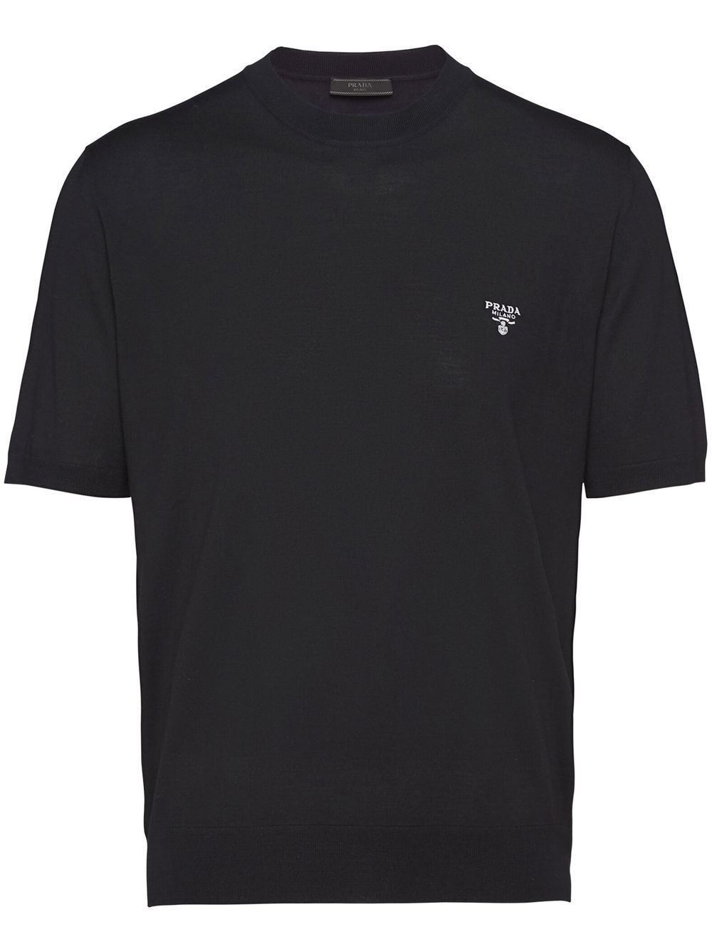 Košeľa Prada Embroidered Logo Wool Shirt Čierna | UMB266S2121ZLE, 0