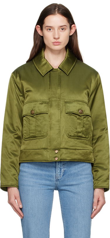 Bunda rag & bone Rag & Bone Women's Satin Bomber Jacket Zelené | WAW23H2009KM09, 0