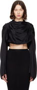 Rick Owens Hollywood Claudette Draped Crop Top