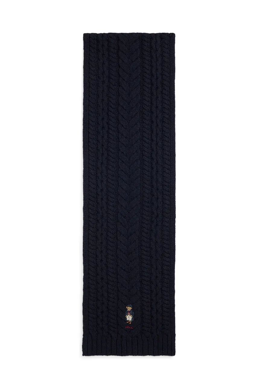 Šál Polo by Ralph Lauren Cable-Knit Wool Scarf Navy | 455961992, 1