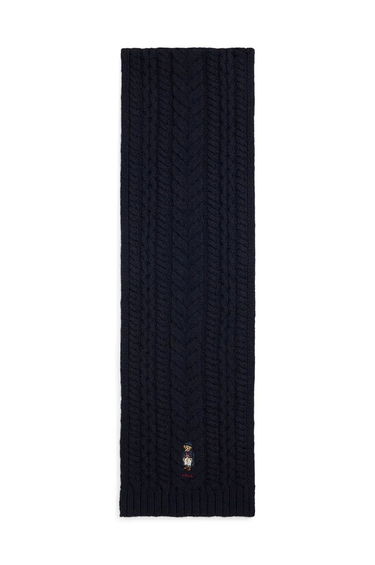 Šál Polo by Ralph Lauren Cable-Knit Wool Scarf Navy | 455961992, 1